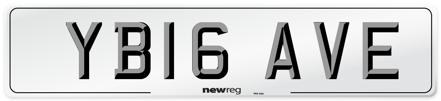 YB16 AVE Number Plate from New Reg